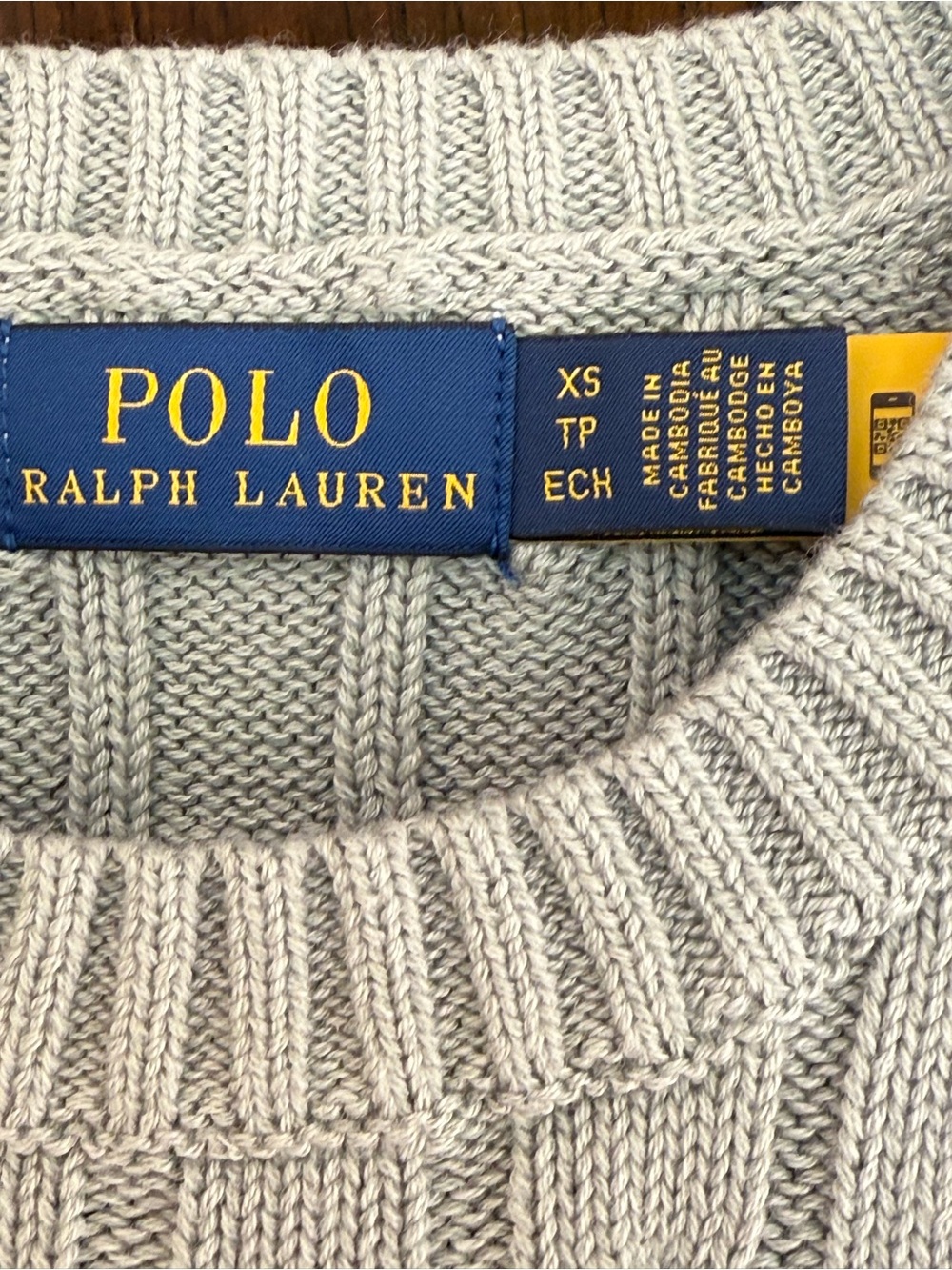 Polo by Ralph Lauren Light Green Knit Short-Sleeve Sweater Sise XS, - Picture 4 of 6